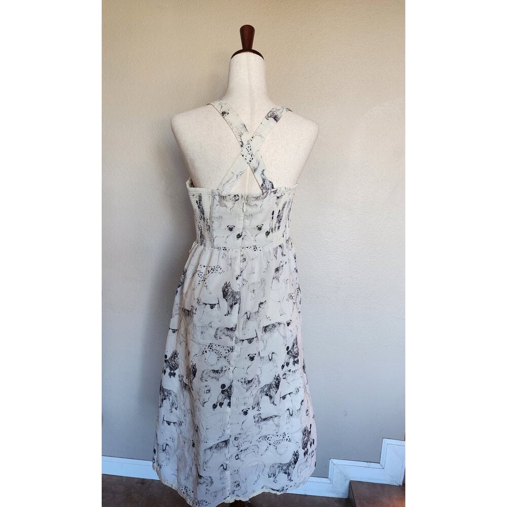 Anthropologie Maeve Fetch & Frolic Dog Print Midi Dress - Picture 13 of 16